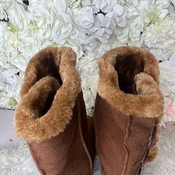 Skechers suede style cozy fur winter boots booties 7 - Picture 7 of 10